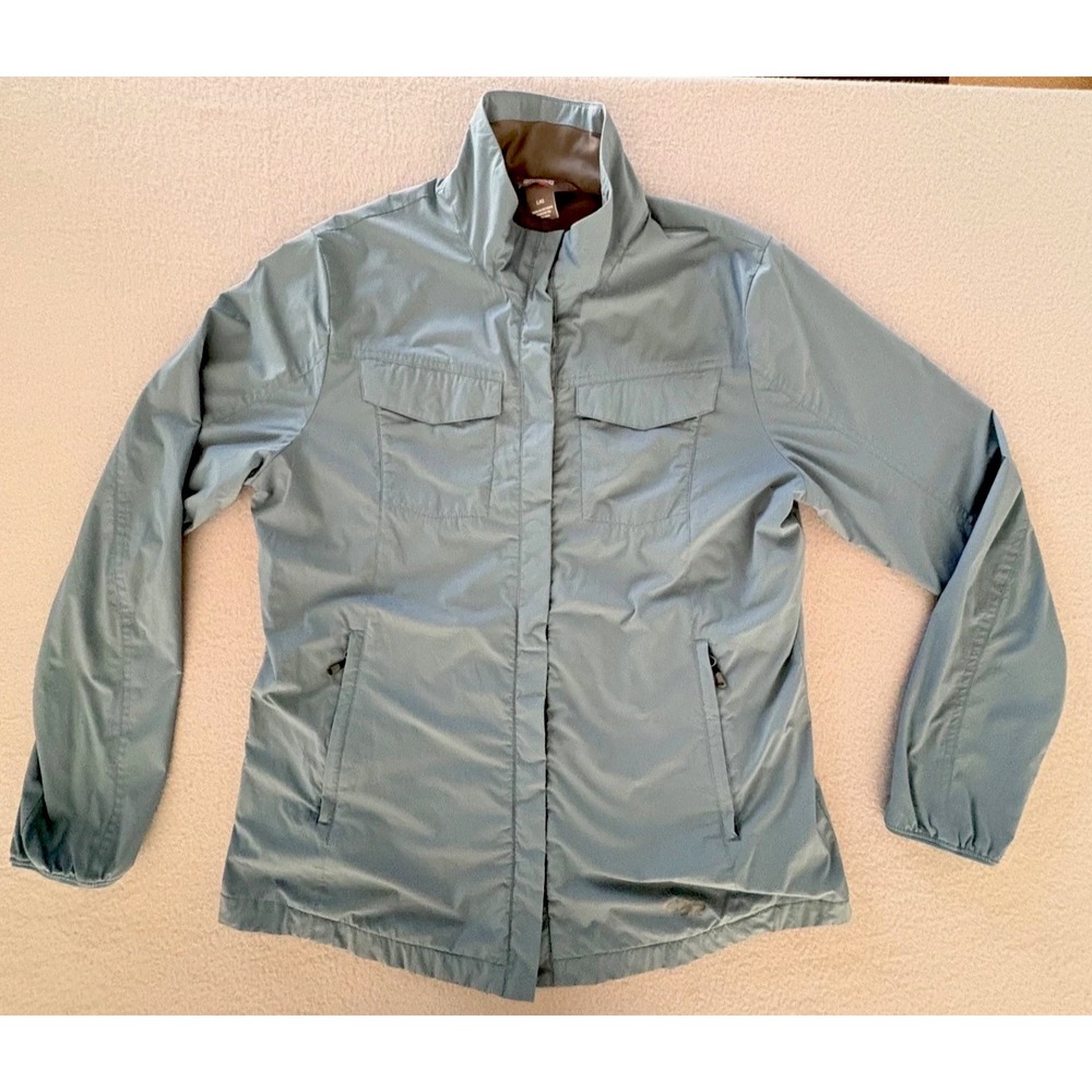 Outdoor Research Women Large Microlight Shirt Jacket Pertex Quantum Air Blue‎
